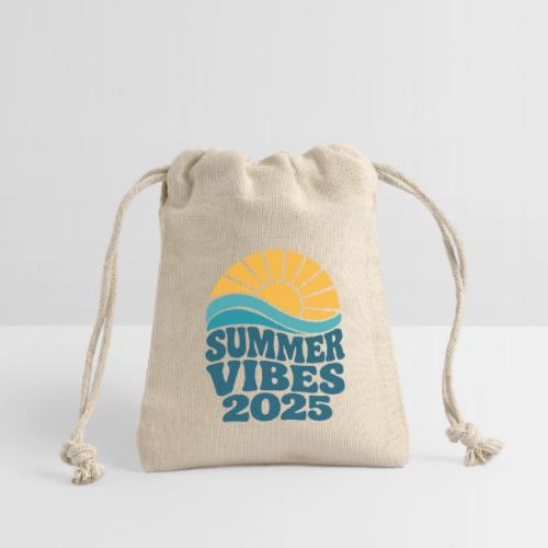 Summer Vibes 2025 Retro Sunset T-Shirt | Fun Beach - Reusable Gift Bag