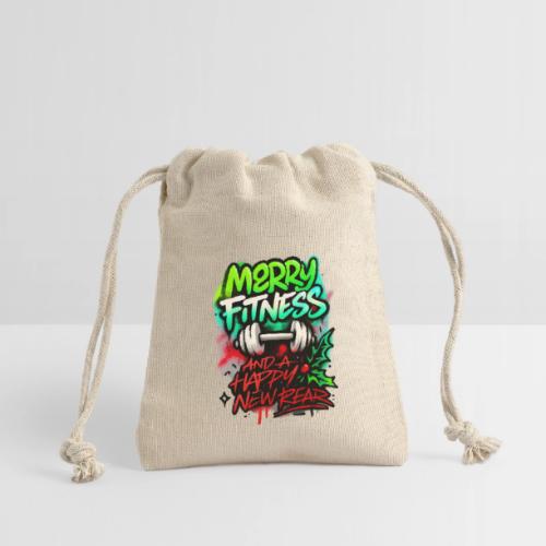 Merry Fitness Christmas Gym Humor - Reusable Gift Bag