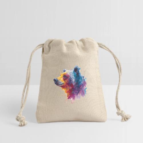 Watercolor Bear Portrait - Reusable Gift Bag