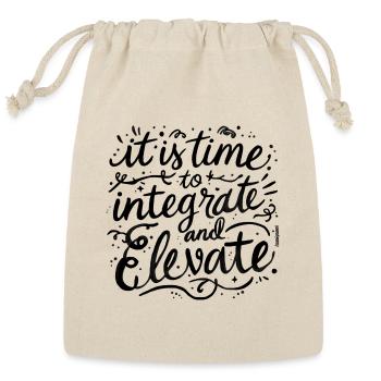 Integrate and Elevate - Reusable Gift Bag - Natural - Front