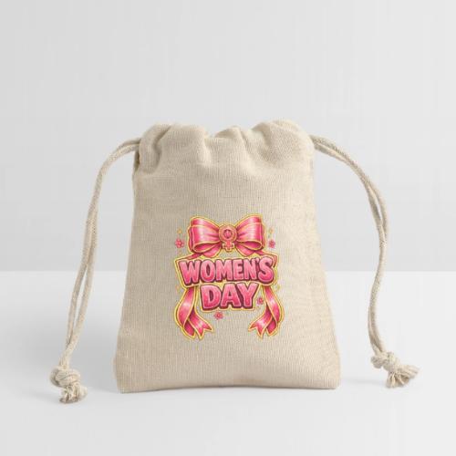 Cute Pink Bow Women’s Day Feminist Symbol - Reusable Gift Bag