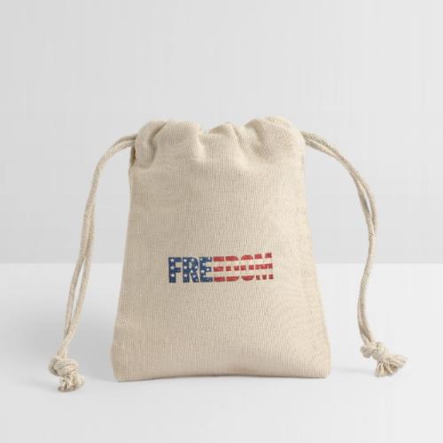 Freedom American Flag Distressed Patriotic Shirt - Reusable Gift Bag