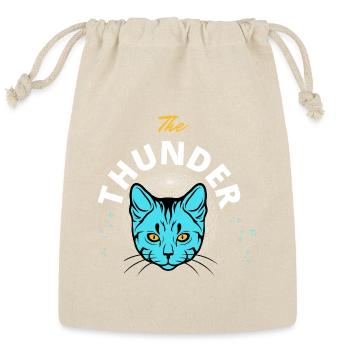 Hunder Blue Cat Crest - Reusable Gift Bag - Natural - Front