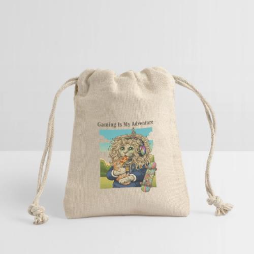 Gaming Cat Adventure: Pizza & Skates - Reusable Gift Bag