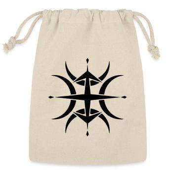 Tribal Compass Crop Circle - Reusable Gift Bag - Natural - Front