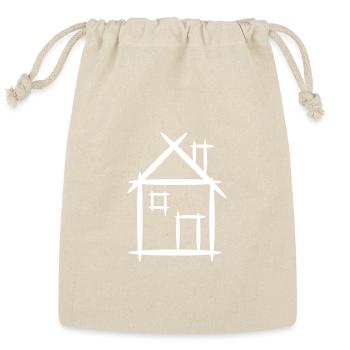 House sketch - Reusable Gift Bag - Natural - Front