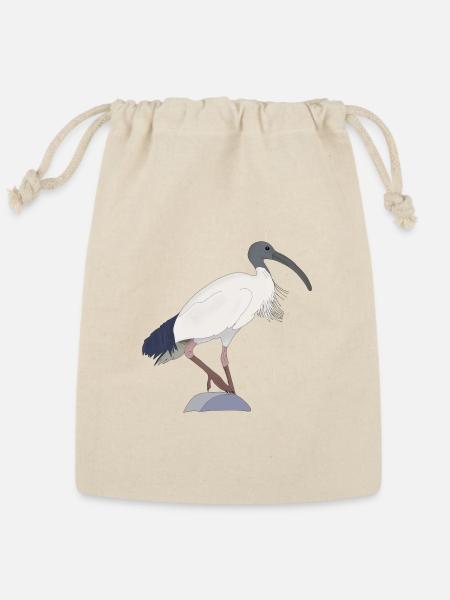 Ibis Bin Bird - Reusable Gift Bag - Natural