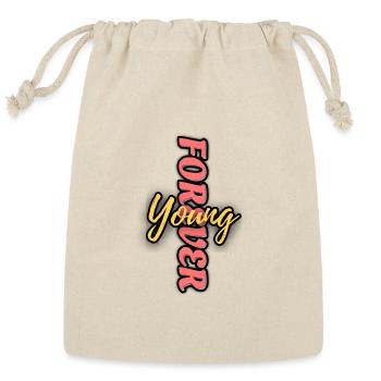 Forever Young Retro Typography - Reusable Gift Bag - Natural - Front