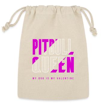 Pitbull queen - Reusable Gift Bag - Natural - Front