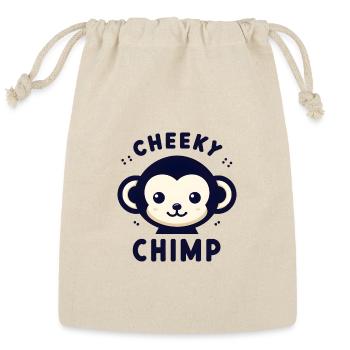 Cheeky Chimp Sleek Minimalism Monkey - Reusable Gift Bag - Natural - Front