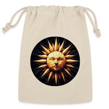 Golden Sun polygon art - Reusable Gift Bag - Natural - Front