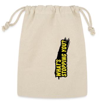 Whats Stopping You Bold Yellow - Reusable Gift Bag - Natural - Front