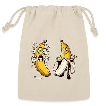 Funny Banana Design - Reusable Gift Bag - Natural - Front