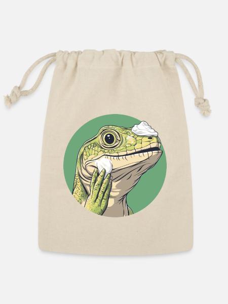 Lizard with Sunscreen – Summer Ready! - Reusable Gift Bag - Natural
