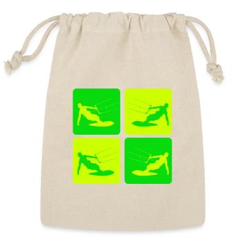Kitesurfing Pop Art Style - Reusable Gift Bag - Natural - Front