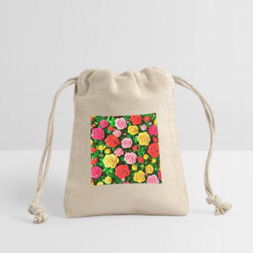Floral print, colors in rose flowers, nature - Reusable Gift Bag