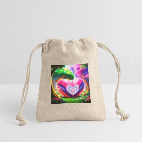Double heart, fantasy, landscapes enjoy the magic - Reusable Gift Bag