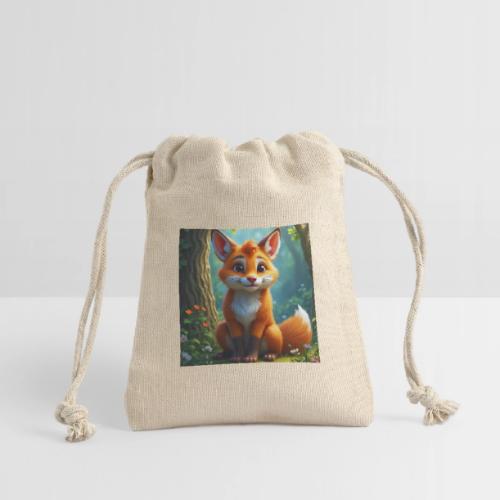 Magical fantasy fox in enchanted forest scene - Reusable Gift Bag