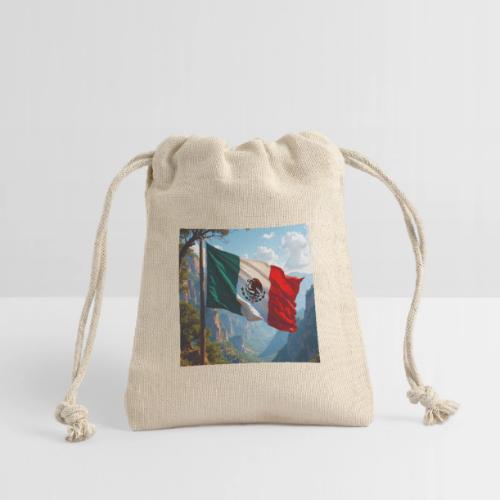 Mexican Flag in Mountain Nature Landscape - Reusable Gift Bag
