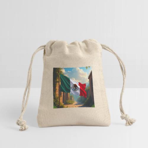 Mexican flag in Magical Town and Nature - Reusable Gift Bag