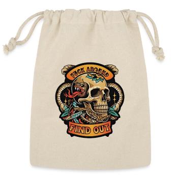 Fuck around find out skull snake tattoo FAFO FA&FO - Reusable Gift Bag - Natural - Front