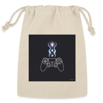 Futuristic Gaming Controller Neon Design - Reusable Gift Bag - Natural - Front