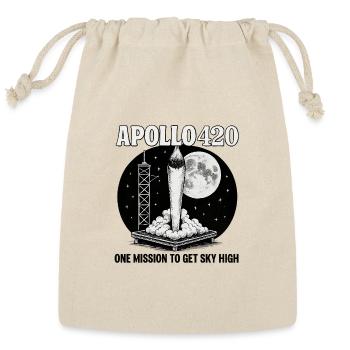 Apollo 420 | Sky High weed 18 plus Mission Meme  - Reusable Gift Bag - Natural - Front