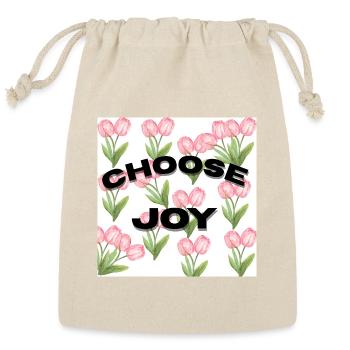 choose joy - Reusable Gift Bag - Natural - Front