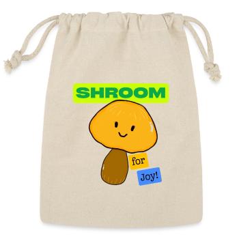 Shroom for Joy Mushroom Graphic - Reusable Gift Bag - Natural - Front