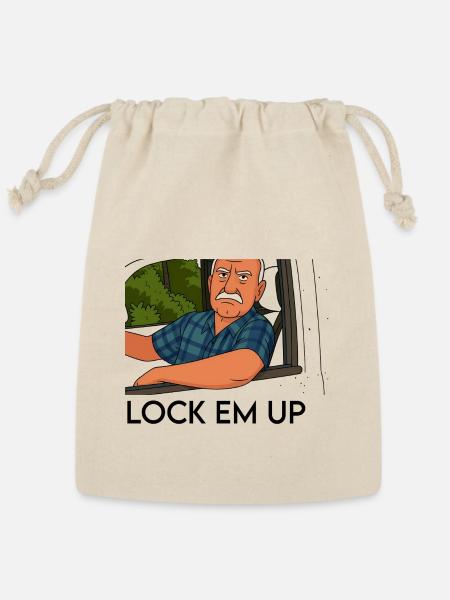 Lock em up - Reusable Gift Bag - Natural