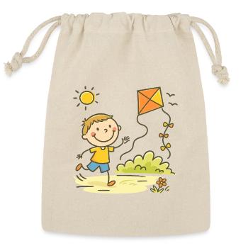 Sunny Kite Kid - Reusable Gift Bag - Natural - Front