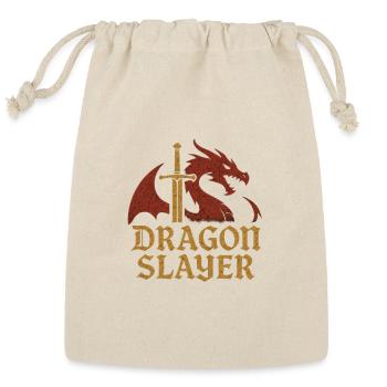 Dragon Slayer Emblem Sword - Reusable Gift Bag - Natural - Front