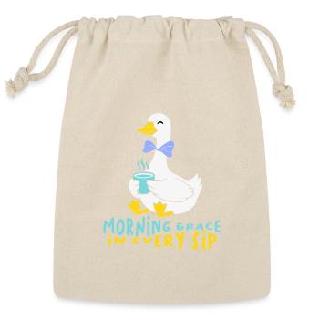 Morning Duck Latte - Reusable Gift Bag - Natural - Front
