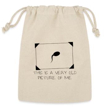 Old Self Portrait Frame with Sperm Icon - Reusable Gift Bag - Natural - Front
