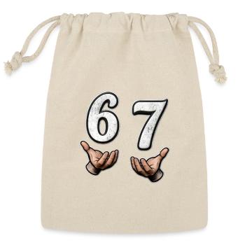 Funny Six Seven Meme 6 7 Meme - Reusable Gift Bag - Natural - Front