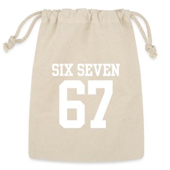 Funny Six Seven 6 7 Meme Gen Alpha Slang 6 7 - Reusable Gift Bag - Natural - Front