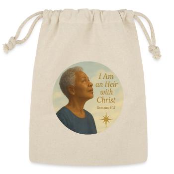 I_Am_An_Heir_with_Picture_graphic - Reusable Gift Bag - Natural - Front
