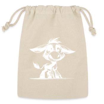 Cute Kids Donkey Funny Pencil Drawing - Reusable Gift Bag - Natural - Front