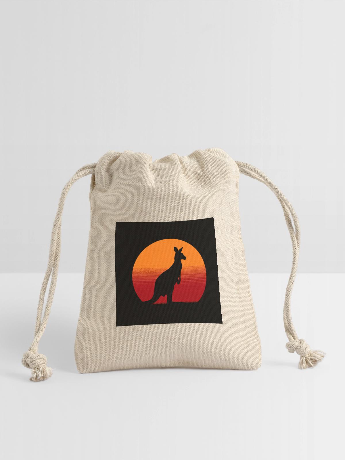 Sunrise Kangaroo Spirit - Reusable Gift Bag - Natural - Front