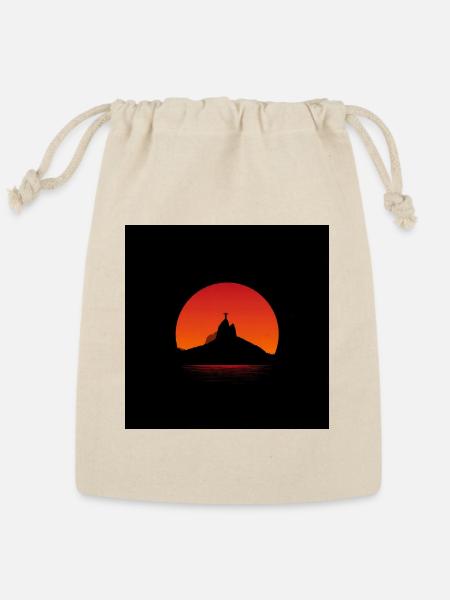 Rio Skyline Bold Vector - Reusable Gift Bag - Natural
