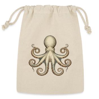 Octopus scientific diagram unique artwork retro  - Reusable Gift Bag - Natural - Front