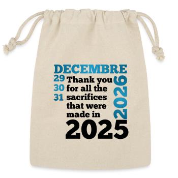 December Countdown 2026 - Reusable Gift Bag - Natural - Front