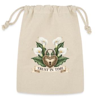 Victorian Heart Lock - Trust in Time - Reusable Gift Bag - Natural - Front