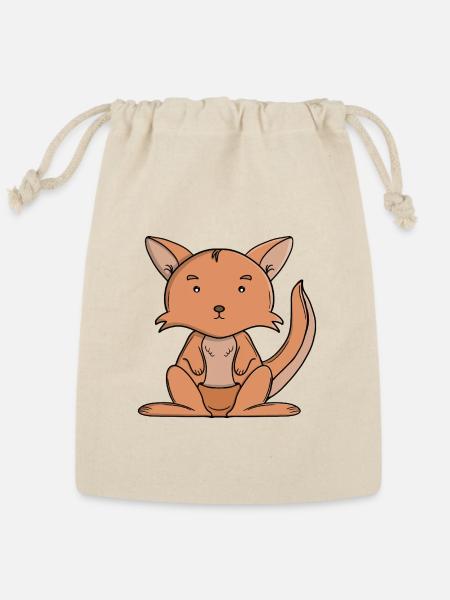 Cute Kangaroo Adorable Kawaii Australian Animal - Reusable Gift Bag - Natural