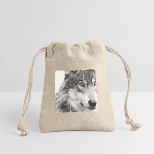Wolf Face Triptych: Silent Alpha - Reusable Gift Bag