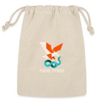 Geometric Eagle and Snake - Reusable Gift Bag - Natural - Front