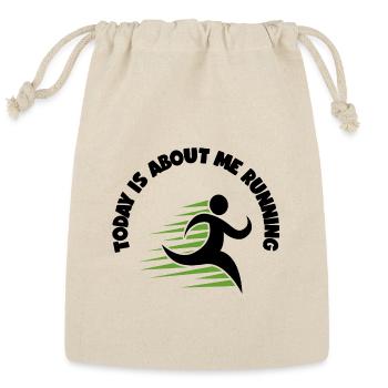 TODAY IS ABOUT ME RUNNING - Reusable Gift Bag - Natural - Front