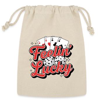 Feeling Lucky Card - Reusable Gift Bag - Natural - Front