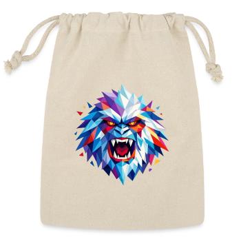 Geometric Yeti - Reusable Gift Bag - Natural - Front