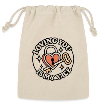 Love Locksmith Heart - Reusable Gift Bag - Natural - Front